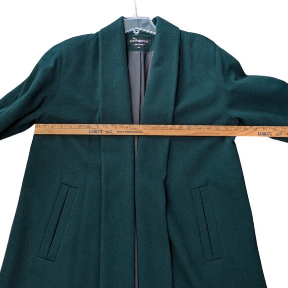 Donnybrook 100% Wool Forest Green Long Winter Opera Overcoat Size 10 - Picture 4 of 13